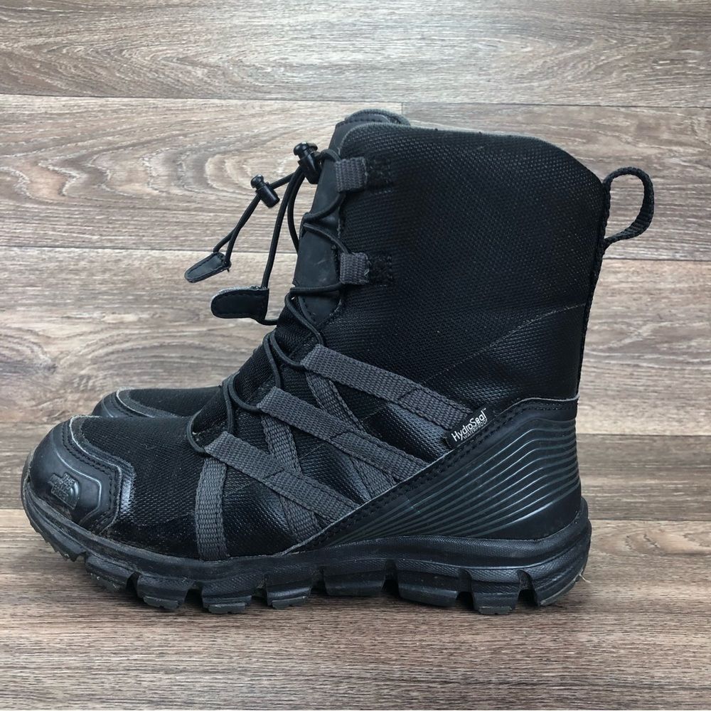 The North Face Junior Winter Sneaker All Black Kid's Boots Youth Size 2.5